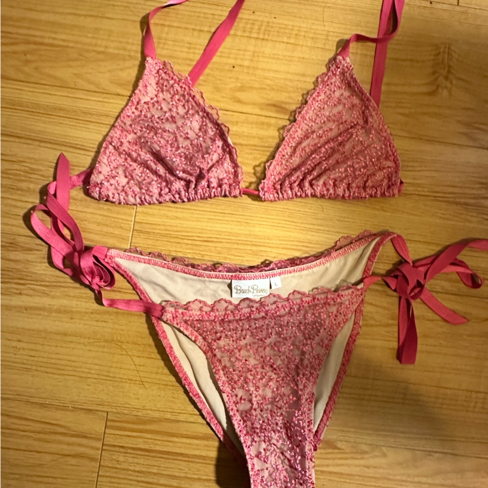 Pink lace beach bunny